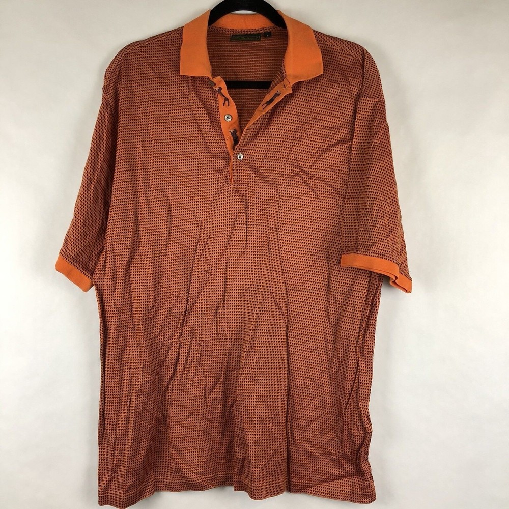 Bobby Jones Collection Mens‎ Golf Polo Size Large Orange
